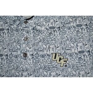 UCF Knights Colosseum Men's M Polo Shirt Size Large Blue White Football AOP